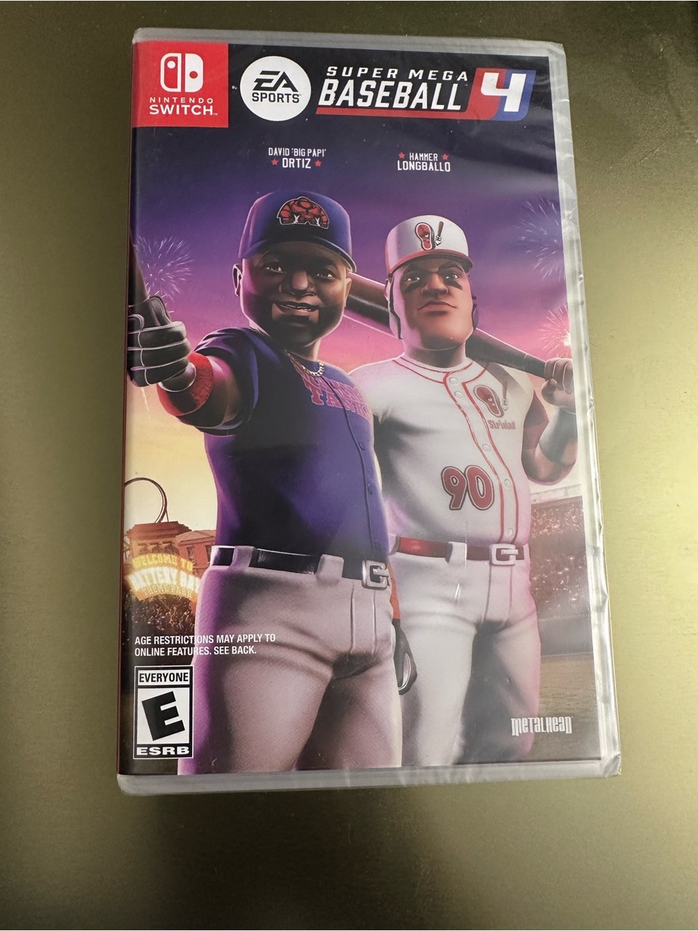 Nintendo Switch Super Mega Baseball 4 - Purple & White Cover